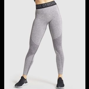 Gymshark Flex Leggings - Charcoal Marl/Black, XS